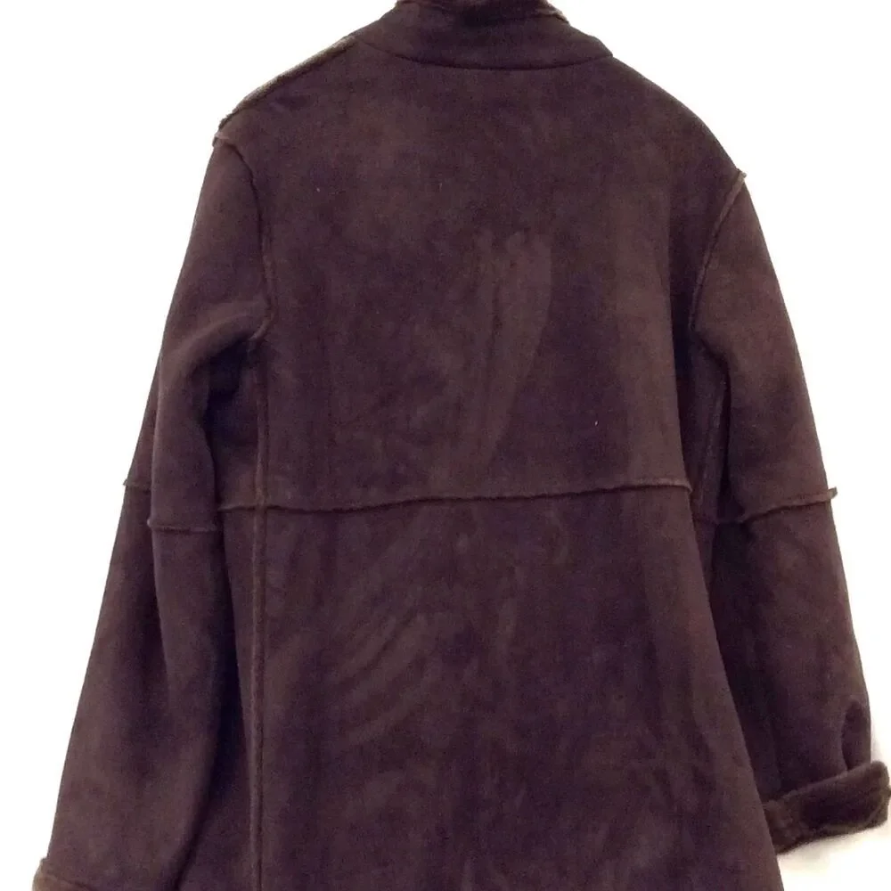 Centigrade Outerwear Brown Faux Suede Vintage Penny Lane Style Coat - Picture 7 of 9